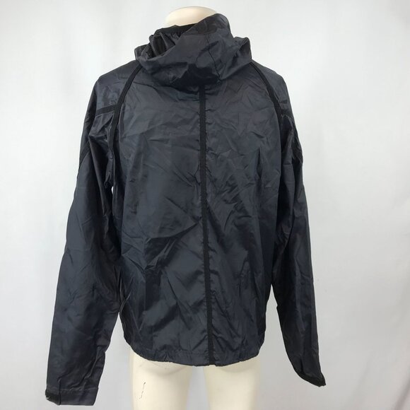 MYSTIC BOARDING ~ WOMENS LARGE ~ BLACK NYLON FULL ZIP JACKET HOODED - Picture 6 of 8